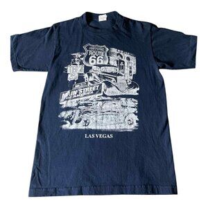 Vintage Route 66‎ Las Vegas Shirt Mens Medium Classic Car Graphic 90s Tee